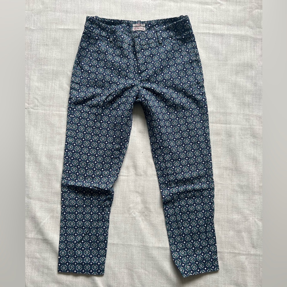 Blue Patterned Pants